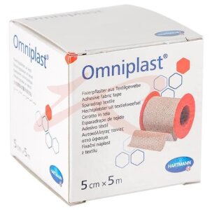 Изображение Омнипласт пластырь 5смх5м текст. ткань телесн. /арт.900532/ Омнипласт пластырь 5смх5м текст. ткань телесн. /арт.900532/. Фото