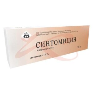 Синтомицин линимент для местного применения 10% 35г. Фото