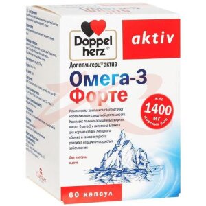 Доппельгерц актив омега-3 форте капсулы 1400мг 1972,43мг №60. Фото