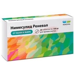 Нимесулид реневал таблетки 100мг №20. Фото