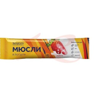 Здравсити батончик-мюсли 30г в йогурте клубника. Фото