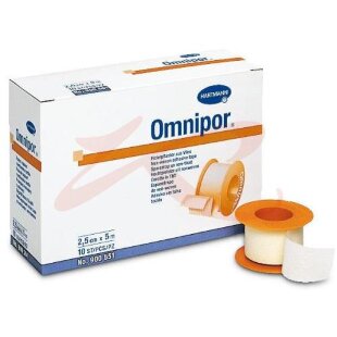 Омнипор пластырь 2,5смх5м неткан. белый /арт.900551/. Фото