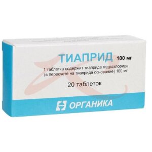 Изображение Тиаприд таблетки 100мг №20 Тиаприд таблетки 100мг №20. Фото