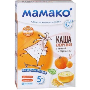 Мамако каша 200г. кукуруза + тыква + абрикос козье мол.. Фото