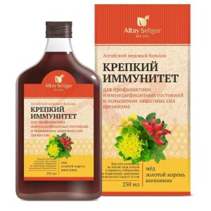Изображение Алтайский бальзам медовый крепкий иммунитет 250мл. Алтайский бальзам медовый крепкий иммунитет 250мл.. Фото