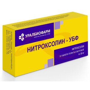 Изображение Нитроксолин-убф таблетки покрытые оболочкой 50мг №50 Нитроксолин-убф таблетки покрытые оболочкой 50мг №50. Фото