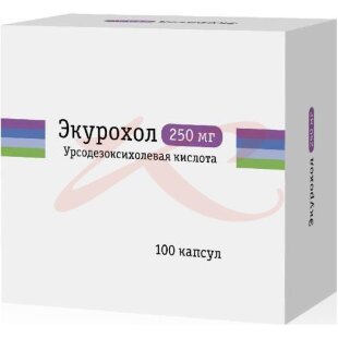 Изображение Экурохол капсулы 250мг №100 Экурохол капсулы 250мг №100. Фото