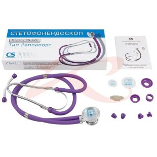 Сиэс медика стетофонендоскоп cs-421 тип раппапорт фиолетовый. Фото