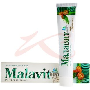 Малавит-дент зубная паста 75г кедр + можжевельник. Фото
