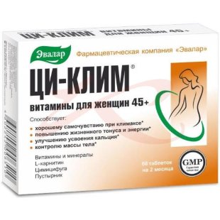 Эвалар ци-клим витамины д/женщин 45 +  таблетки 560мг №60. Фото