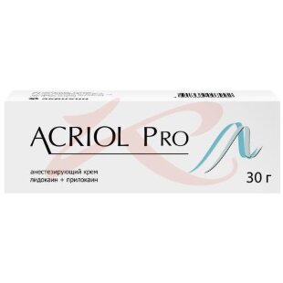 Акриол про крем для наружного и местного применения 2.5% + 2.5% 30г. Фото